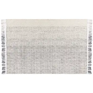 Wool Area Rug 160 x 230 cm White and Grey OMERLI