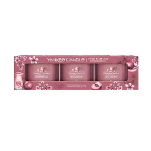 Yankee Candle 3 Pack Filled Votives - Sweet Plum Sake