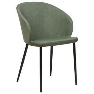 Set of 2 Dining Chairs MASON Dark Green