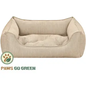 Eco Dog Orthopedic Polyester Pet Bed Sand / Small (70cm W x 50cm D x 25cm H)