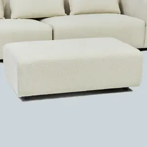 Aurora 2 Seater Sofa in Mikah Vanilla with Ottoman