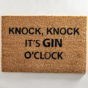 Knock Knock It's O'Clock Doormat