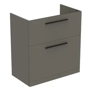 Ideal Standard i.life A Standard Matt Quartz Grey Freestanding Bathroom Vanity unit (H) 853mm (W) 800mm