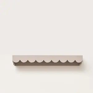 Melody Maison Taupe Scalloped Wall Storage Shelf - 61cm