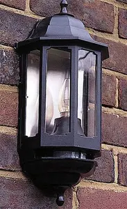 ASD - Half Lantern BC C/W PIR - Black