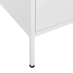 Berkfield Storage Cabinet White 80x35x101.5 cm Steel