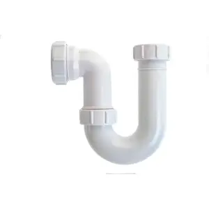 Make Plastic P Trap White (40 x 75mm)