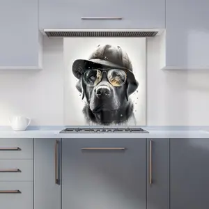 Labrador Retriever Dog Premium Glass Kitchen Splashback W700mm x H650mm