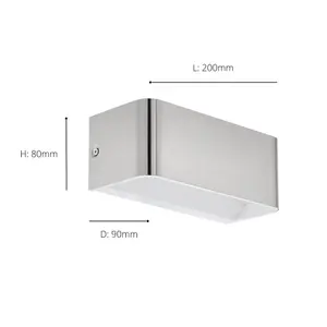 EGLO Sania 4 LED Satin Nickel Cube Aluminium Wall Light