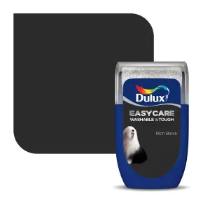 Dulux Easycare Washable & Tough Rich black Matt Wall & ceiling Emulsion paint, 30ml Tester pot