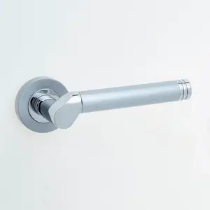 Octavia Passage Door Handle (Set of 2) Polished Chrome/Satin Chrome