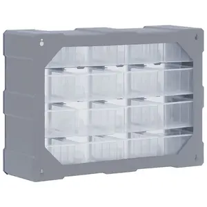 Berkfield Multi-drawer Organiser with 16 Middle Drawers 52x16x37 cm