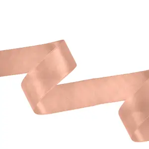 Deep Rose Gold Double Sided Satin Ribbon Polyester Ribbon Roll, 15mm x 10 metres