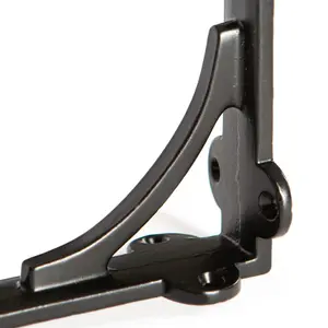 Hammer & Tongs Curved Iron Shelf Bracket - D100mm - Black - Pack of 4