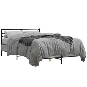 Berkfield Bed Frame without Mattress Grey Sonoma 140x190 cm