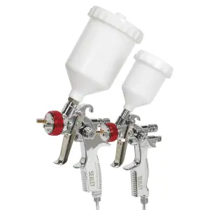 Sealey Professional Gravity Feed HVLP Top Coat/Touch-Up Spray Gun Set HVLP774