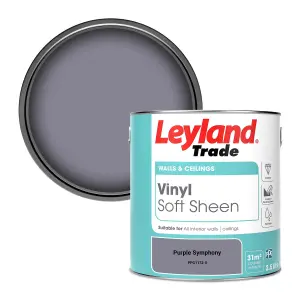 Leyland Trade Vinyl Soft Sheen Walls & Ceilings Emulsion Paint Purple Symphony (PPG1172-5) - 2.5L