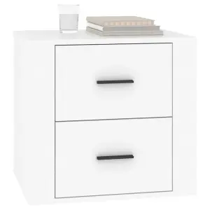 Berkfield Bedside Cabinet White 50x39x47 cm