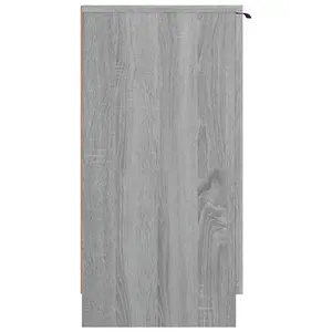 Berkfield Shoe Cabinet Grey Sonoma 59x35x70 cm Engineered Wood