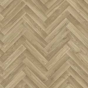 Oak Chevron Effect Vinyl Flooring 2m x 2m (4m2)