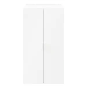 GoodHome Atomia Freestanding Matt white Particle board Handled Double Wardrobe (H)1875mm (W)1000mm (D)580mm