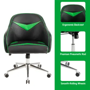 Costway Gaming Accent Chair Ergonomic Desk Chair Home Office Chair Adjustable Height