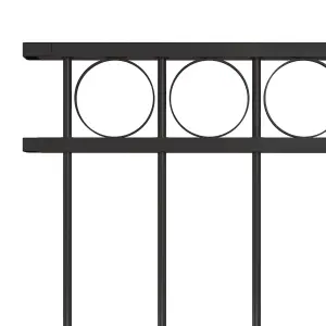 Berkfield Fence Panel Steel 1.7x0.8 m Black