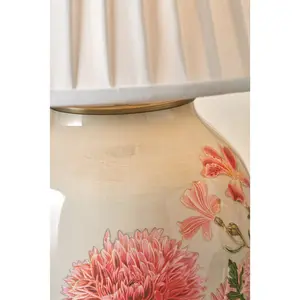 Kaat Polyester Blend Empire Lamp Shade ( Screw On ) Ivory / 23cm H x 35cm W x 35cm D