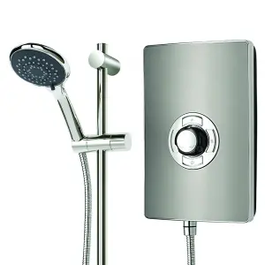 Triton Aspirante 8.5KW Gun Metal Electric Shower - Includes Head + Riser