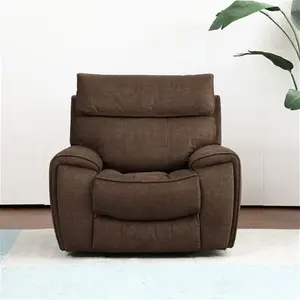 Cancun Brown Manual Recliner Chair With Footrest