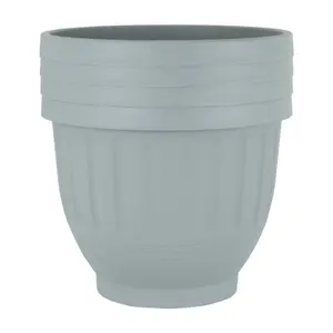 Wham Set 4 Etruscan 47cm Round Plastic Planter Soft Grey