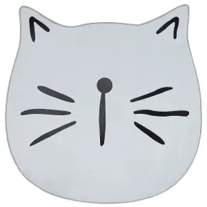 Kids Rug Cat Print 100 cm Grey KITTY