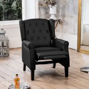 Galena Recliner Armchair - Black