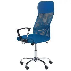 Beliani Minimalist Office Chair Blue DESIGN