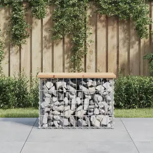 Berkfield Garden Bench Gabion Design 63x31.5x42 cm Solid Wood Pine