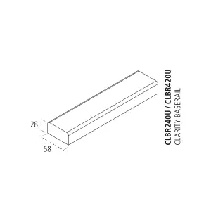 Clarity Glass Un-Grooved Oak Handrail and Base Rail Set 1800mm (L)1800mm (W)58mm (H)60mm