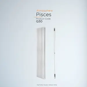 Warmhaus PISCES Flat profile double panel vertical radiator in white 1800 (h) x 514 (w)