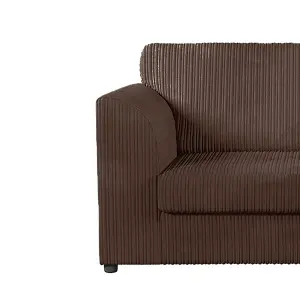 Luxor Jumbo Cord Fabric 3 Seater Sofa - Fullback Chocolate