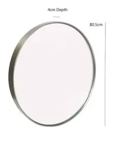 Studio Round Accent Wall Mirror/Vanity Mirror ,Antique Champagne Silver,80.5 dia cm