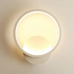 Round Led Wall Light, Warm White 3000K Acrylic Wall Lamp White