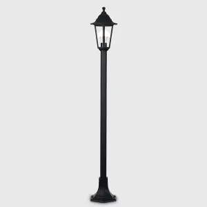 ValueLights Mayfair Pair of Traditional 1.2m Black IP44 Outdoor Garden Lamp Post Bollard Lights