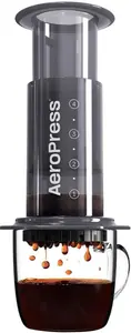 Aeropress Coffee And Espresso Maker - Quickly Makes Delicious Coffee Without Bitterness - 1 To 3 Cups Per Pressing,Black