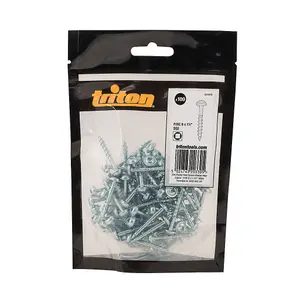 Triton Zinc Pocket-Hole Screws Washer Head Coarse - P/HC 8 x 1-1/4" 100pk