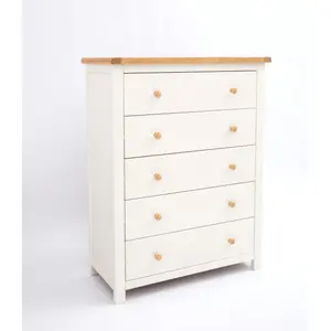 Maggiori 5 Drawer Chest of Drawers Wood Knob