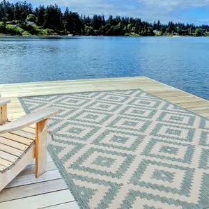 Ecology Collection Outdoor Rugs in Aqua  100AQ