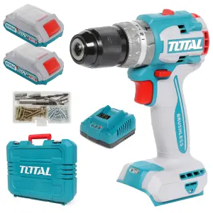 Total Li-Ion 20V Compact Brushless Impact Drill (with 2 x Batteries & Charger) - TIDLI20602E