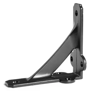 Hammer & Tongs Iron Shelf Bracket - D100mm - Black - Pack of 4