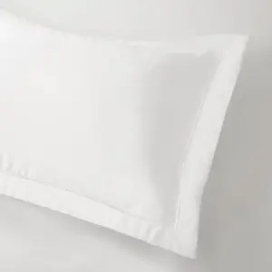 MEDITERRANEAN LINENS Monaco 100% Egyptian Cotton 400 Thread Count Oxford Pillowcases pair-White