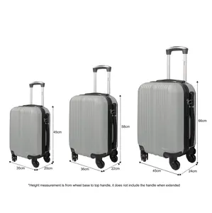 Pink Delta Stripe 3 Piece Luggage Set