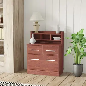 Dedman 81cm Wide 3 -Drawer File Cabinet Vintage Walnut